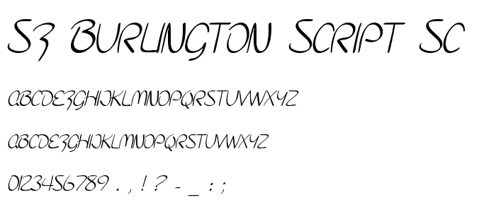SF Burlington Script SC font